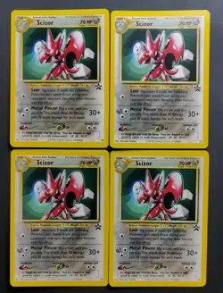 Scizor (x4) #33, Black Star Promo Card, Vintage Pokemon TCG, NM Condition - Image 1