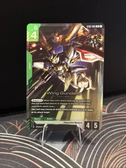 Gundam Card Game Wing Gundam ST02-001 LR Rare Card - Image 1