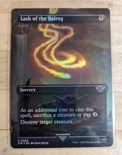 Lash of the Balrog (Borderless) 408 C LTR The Lord of the Rings MTG Foil - Image 1