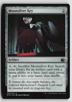 Moonsilver Key Lightly Played 255 Innistrad: Midnight Hunt Magic: The Gathering - Image 1