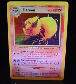 Pokemon TCG Flareon Legendary Collection Holo Rare Card 10/110 - Image 1