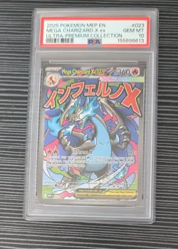 PSA 10 2025 POKEMON ULTRA PREMIUM COLLECTION UPC PROMO #023 MEGA CHARIZARD X EX - Image 1