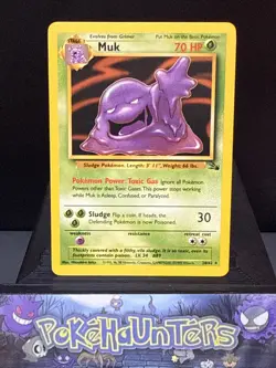 Pokemon Card Muk 28/62 Non Holo Rare Fossil Set WOTC Near Mint - Image 1