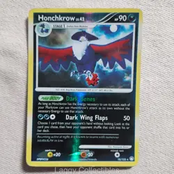 Pokemon Mysterious Treasures 10/123 Honchkrow - Reverse Holo Rare - HP - Image 1