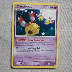 Pokemon Mysterious Treasures 42/123 Chingling - Uncommon - Heavily Played - Image 1