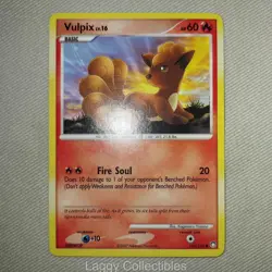 Pokemon Mysterious Treasures 107/123 Vulpix - Common - Moderately Played - Image 3