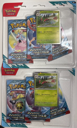 Pokemon Journey Together 3 Pack Blister (Yanmega) Sealed TCG - SET OF 2 - Image 1