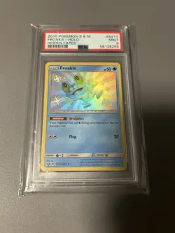 2019 Pokemon Hidden Fates Froakie Holo SV11 of SV94 PSA 9 MINT - Image 1