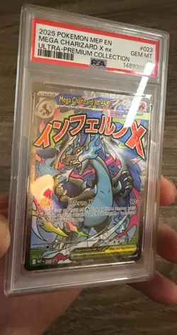PSA 10 2025 POKEMON ULTRA PREMIUM COLLECTION UPC PROMO #023 MEGA CHARIZARD X EX - Image 3