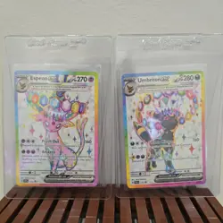 Pokemon TCG Full Art Holo Promo Lot 2: Umbreon ex SVP 176 Espeon ex SVP 175 MINT - Image 1