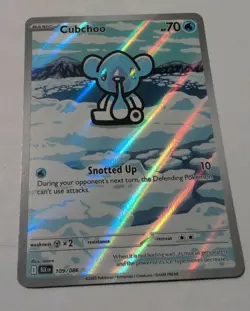 Pokemon TCG Black Bolt Cubchoo 109/086 Illustration Rare 109/086💎🔥 - Image 1