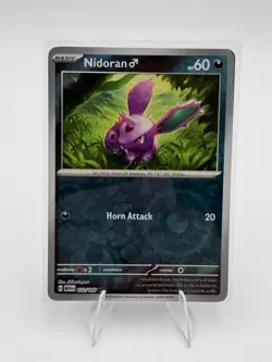 Nidoran M 032/165 Common 151 Pokemon Reverse Holo Near Mint - Image 1