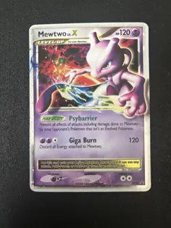Pokemon Mewtwo Lv.X DP28 Diamond & Pearl Promo Holo Giga Burn Psybarrier - Image 1