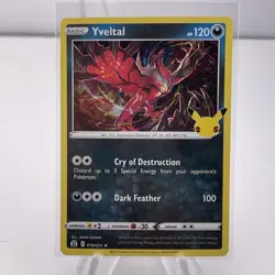 Yveltal 19/25 Holo Rare 25th Anniversary Celebrations Pokemon TCG Near Mint - Image 1