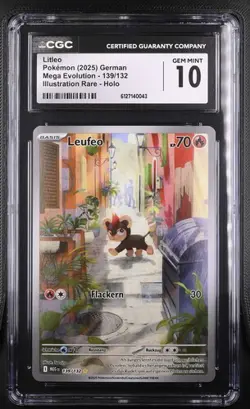 Pokemon TCG Litleo Leufeo IR Mega Evolution 139/132 CGC PSA 10 - Image 1