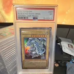 Konami Yu-Gi-Oh! Blue-Eyes White Dragon Shonen Jump Promo 2002 Holo PSA 7 #001 - Image 1