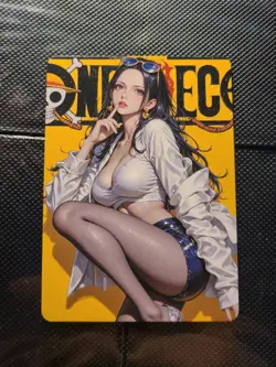 Nico Robin Pirate One Piece Beach ACG Goddess Doujin Waifu Fan Card Anime - Image 1