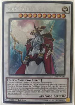 YuGiOh Odin, Father of the Aesir Secret Rare 1st Edition LC5D-EN191 - Image 1