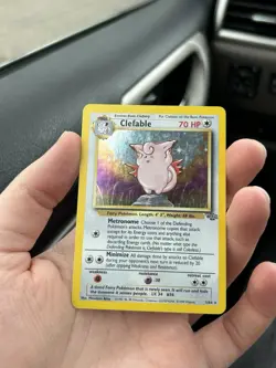 Pokemon TCG Clefable 1/64 Jungle Holo Rare Vintage Card WOTC HP - Image 1