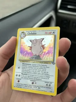 Pokemon TCG Clefable 1/64 Jungle Holo Rare Vintage Card WOTC HP - Image 2