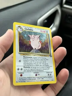 Pokemon TCG Clefable 1/64 Jungle Holo Rare Vintage Card WOTC HP - Image 3
