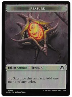MTG Servo Treasure FOIL Modern Horizons 3 (MH3) Double Sided Token Card Unplayed - Image 2