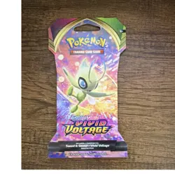 Pokemon TCG Sword & Shield—Vivid Voltage Booster Pack 10 Cards English Celebi - Image 1