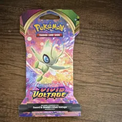 Pokemon TCG Sword & Shield—Vivid Voltage Booster Pack 10 Cards English Celebi - Image 2