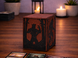 Werewolf themed MTG Deck Box, EDH Commander Card Case - Image 1