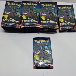 Pokemon Trick or Trade Booster Pack 3 Cards English TCG (72 packs total) - Image 1