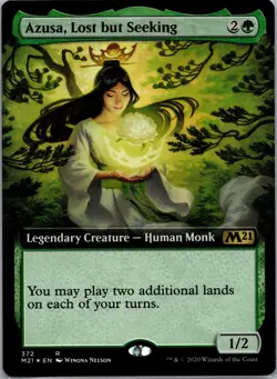 MTG Magic the Gathering Azusa, Lost but Seeking (372/470) Core Set 2021 NM FOIL - Image 1