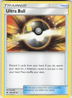 Ultra Ball 135/149 Uncommon SM Base Set Pokemon Lightly Played - Image 1