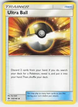 Ultra Ball 135/149 Uncommon SM Base Set Pokemon Near Mint - Image 1
