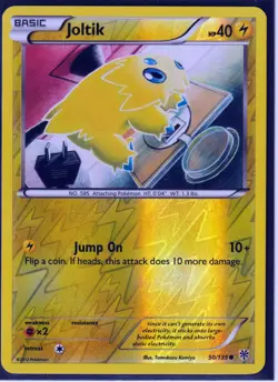 2012 POKEMON JOLTIK 50/135 PLASMA STORM-COMMON-REVERSE HOLO-NM - Image 1