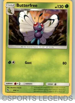 2019 pokemon Hidden Fates rare Butterfree 3/68 - Image 1