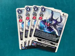 Jazardmon EX3-048 Playset Draconic Roar Digimon Card Game x4 - Image 1