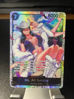 One Piece TCG Ms All Sunday OP14-084 SR ONE PIECE Card Foil NM Black - Image 1