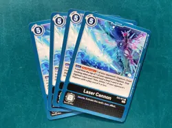 Laser Cannon EX3-071 Playset Draconic Roar Digimon Card Game x4 - Image 1