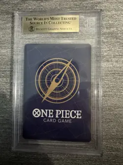 Bandai One Piece CCG Monkey.D.Luffy Red Manga Art Foil Beckett 9.5 OP13-118 - Image 2