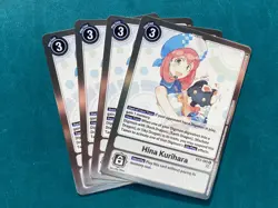 Hina Kurihara EX3-065 Playset Draconic Roar Digimon Card Game x4 - Image 1