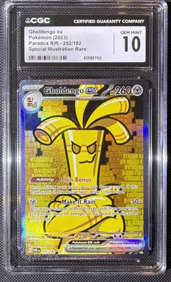 2023 Pokemon Paradox Rift SIR Gholdengo ex CGC 10 Special Illustration Rare #252 - Image 1