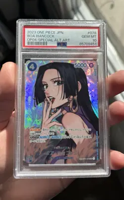 One Piece Boa Hancock 2023 Holo OPO4 SR Special Alt Art OP01-078 PSA 10 JAP - Image 3