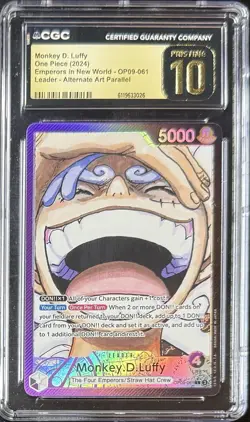 One Piece Emperors In The New World Monkey D Luffy Leader Alt CGC 10 Pristine - Image 1