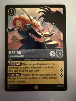Disney Lorcana Wilds Unknown Merida - Formidable Archer Legendary 191/204 - Image 1