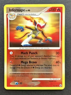Infernape 22/100 Majestic Dawn Pokemon Cards Reverse Holo Rare Vintage - Image 1