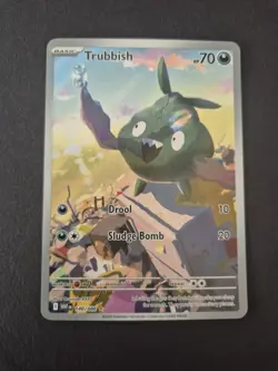 Trubbish 140/086 White Flare Illustration Rare Card Pokemon TCG Holofoil - Image 1