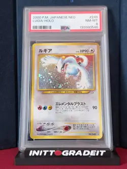 Lugia JP Neo Genesis Japanese 249 PSA 8 NM - MT Pokemon Card Vintage - Image 1