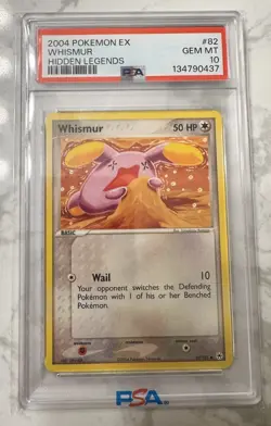 Whismur 82/101 EX Hidden Legends PSA 10 Gem Mint Pokemon Card Pop 11 - Image 1