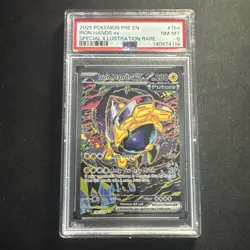 PSA 8 NM - MINT IRON HANDS ex Pokemon TCG Special Illustration Rare Card 154/131 - Image 1