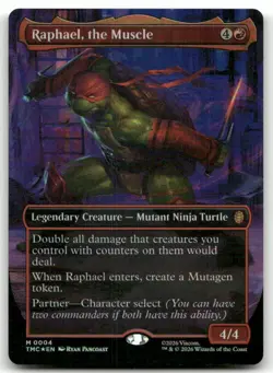 Raphael, the Muscle (0004) (Borderless) (Foil) NM Commander: Teenage Mutant Ninj - Image 1